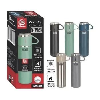 Garrafa térmica com Copo Inox 500ml