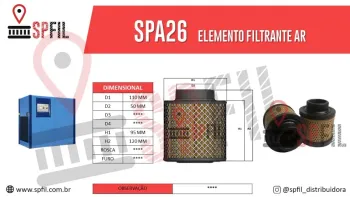 ELEMENTO FILTRANTE AR SPA26