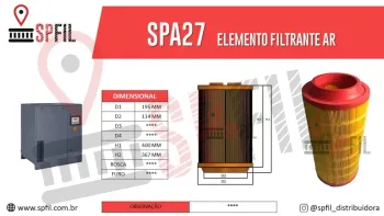 ELEMENTO FILTRANTE AR SPA27