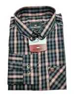 Ref: 39192 - Camisa Country Xadrez Preto/Grafite - Os Vaqueiros - Manga Longa 