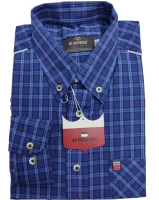 Ref: 39190 - Camisa Country Azul/Xadrez - Os Vaqueiros - Manga Longa