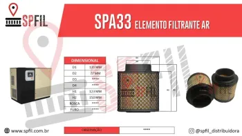 ELEMENTO FILTRANTE AR SPA33