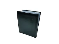 Ref: 9030 - Carteira de Couro Sem Fecho Lisa Preta