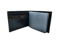 Ref: 9030 - Carteira de Couro Sem Fecho Lisa Marrom Escuro - Foto 2