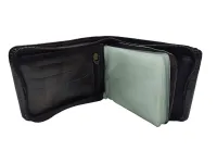 Ref: 9005 - Carteira de Couro Zíper Café - Foto 2