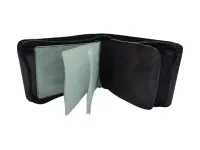 Ref: 9005 - Carteira de Couro Zíper Café - Foto 3