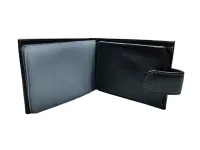 Ref: 9031 - Carteira de Couro Fecho de Botão Marrom Escuro - Foto 3