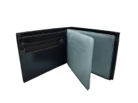 Ref: 9032 - Carteira de Couro Com Porta Cartões Externo  Marrom Escuro - Foto 2