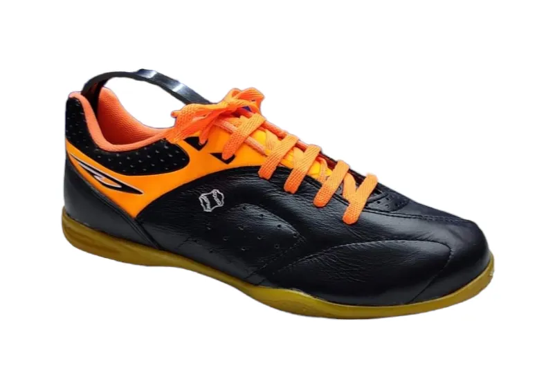Ref: 10054 - Chuteira Salão Diavolo Atenas Preto/Laranja Imagem