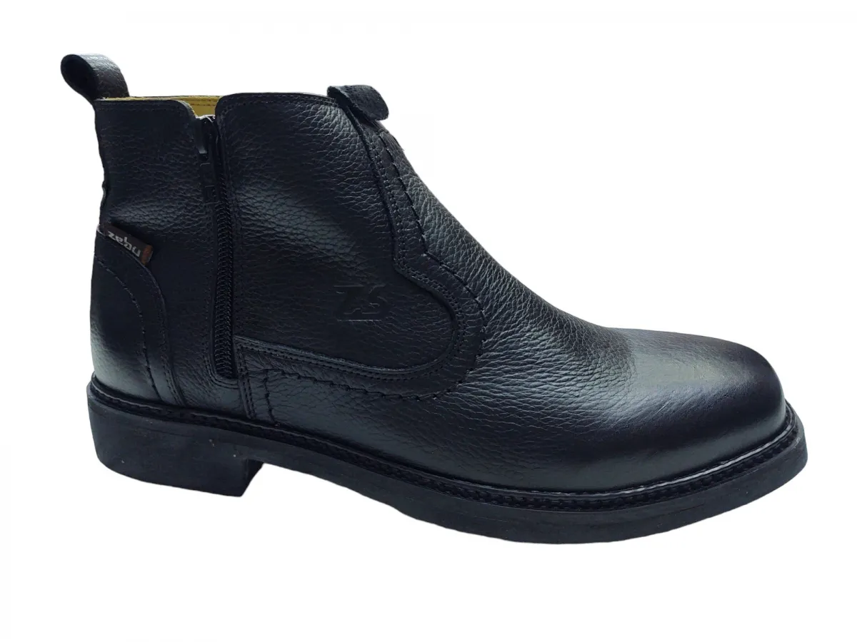 Ref: 51100 - Botina Zebu Zíper Preto