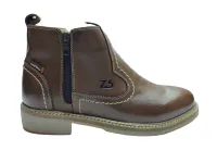 Ref: 52100 - Botina Zebu Zíper Areia Escuro