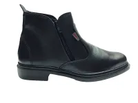 Ref: 107 - Botina Zíper Zelão Preto