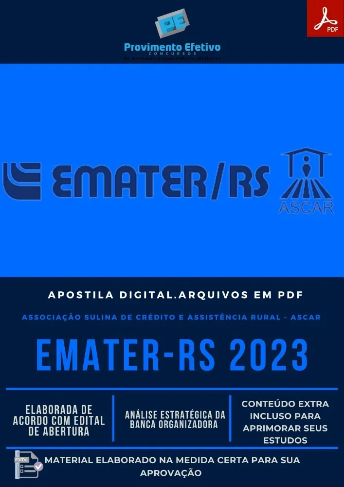 Apostila EMATER RS Assistente Técnico Contabilidade Prova 2023