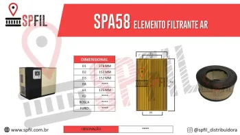 ELEMENTO FILTRANTE AR SPA58