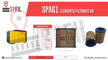 ELEMENTO FILTRANTE AR SPA61