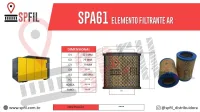 ELEMENTO FILTRANTE AR SPA61