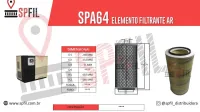 ELEMENTO FILTRANTE AR SPA64