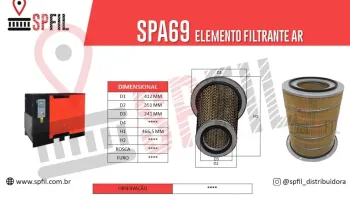 ELEMENTO FILTRANTE AR SPA69
