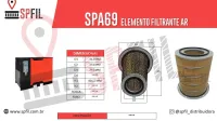 ELEMENTO FILTRANTE AR SPA69
