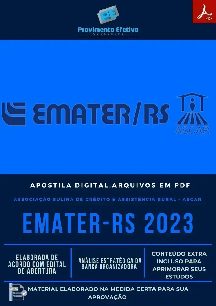 Apostila EMATER RS Extensionista Rural Medicina Veterinária Prova 2023