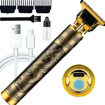 Máquina De Cortar Cabelo Dragão USB recarregável