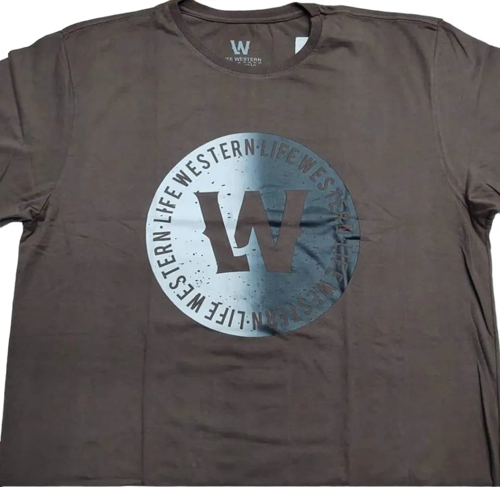 Ref: LW - Camiseta Country Life Western Marrom Imagem