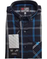 Ref: MC01 - Camisa Country Life Western Manga Curta Preto