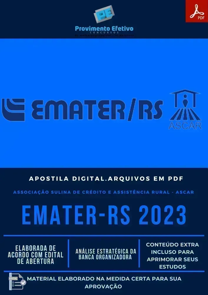 Apostila EMATER RS Técnico Científico I Medicina do Trabalho Prova 2023 Imagem