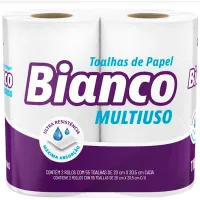 TOALHA DE PAPEL P/ COZINHA C/2 ROLOS - BIANCO 20CM X 20,5 CM