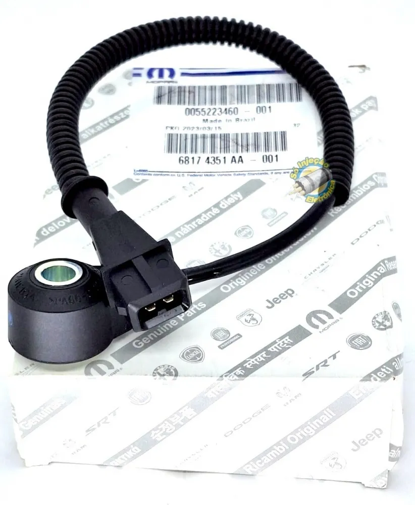 Sensor Detonação Original JEEP Renegade ano 2016/... em diante Motor E-TORQ 1.6 1.8 KNE10A - 55223460