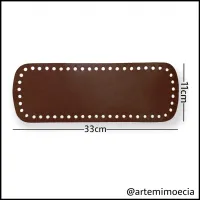 FUNDO DE COURO PARA CROCHÊ - RETANGULAR 11x33cm  - Foto 2