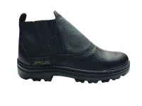 Ref: 1010G - Botina Elástico Couro Raspa Com Biqueira PVC 45 e 46 - Foto 3