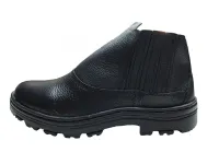 Ref: 1010 - Botina Elástico Couro Raspa Com Biqueira PVC 36 ao 44 - Foto 3