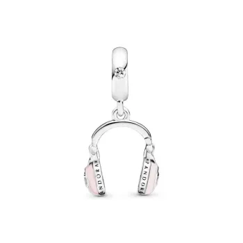 Berloque pendente headphone rosa – em Prata925 - Foto 2