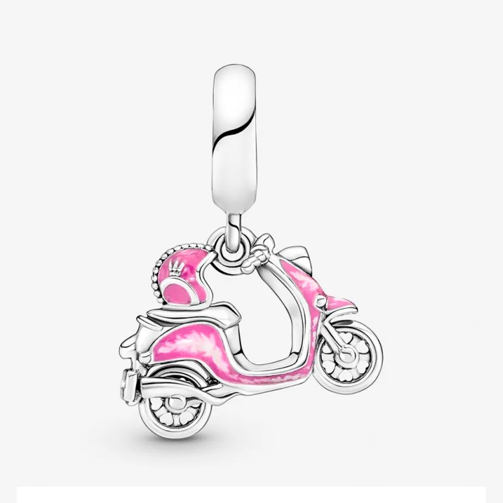 Berloque pendente scooter rosa – em Prata925 Imagem