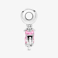 Berloque pendente scooter rosa – em Prata925 - Foto 2
