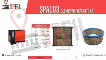 ELEMENTO FILTRANTE AR SPA103