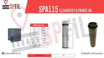 ELEMENTO FILTRANTE AR SPA115