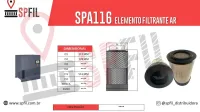 ELEMENTO FILTRANTE AR SPA116
