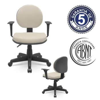 Cadeira Executiva Operativa Plus Base Giratória com Braços Reguláveis