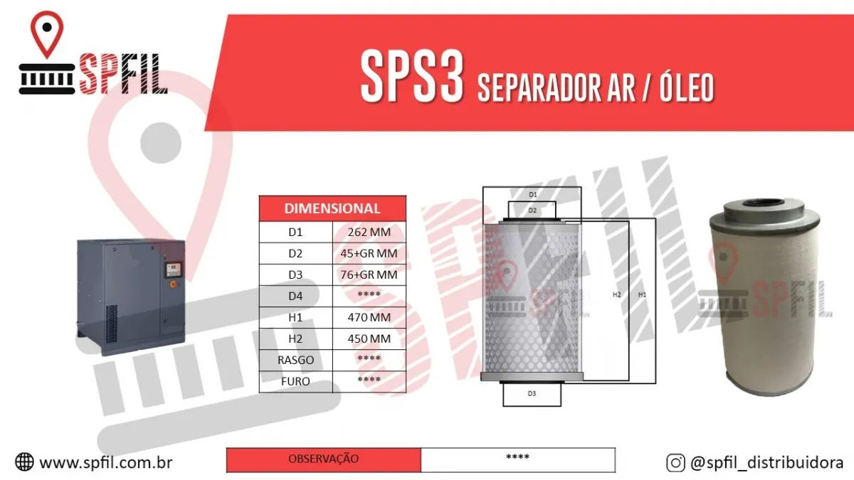 Separador Ar / Óleo  SPS3