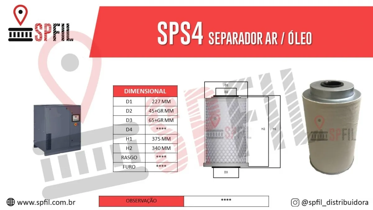 Separador Ar / Óleo  SPS4