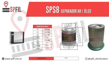 Separador Ar / Óleo  SPS8