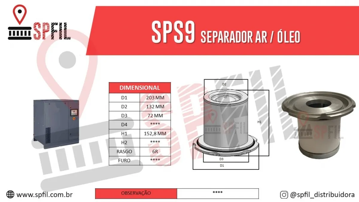 Separador Ar / Óleo  SPS9