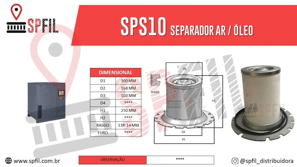 Separador Ar / Óleo  SPS10