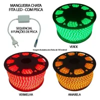 Mangueira Fita de LED Chata 1 metro RGB - Foto 4