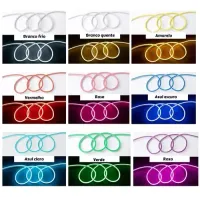 Mangueira Neon LED Rolo 5 metros 12V RGB Colorida - Foto 23