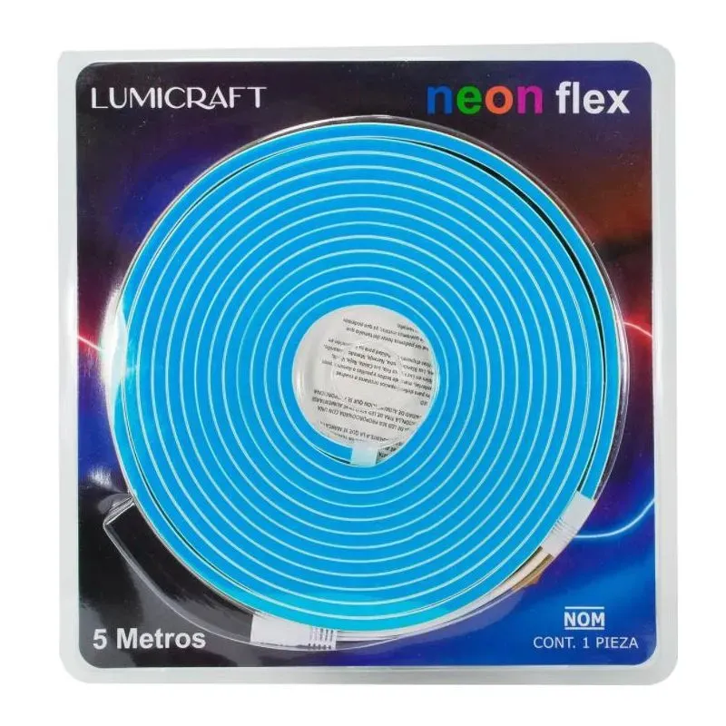 Mangueira Neon LED Rolo 5 metros 12V AZUL CLARO Imagem