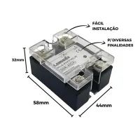 RELÉ ESTADO SÓLIDO 40A SSR-40DA  - Foto 2