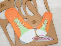 G1.396  Gabarito de Moldes em MDF  Tênis alinhavo - Foto 3